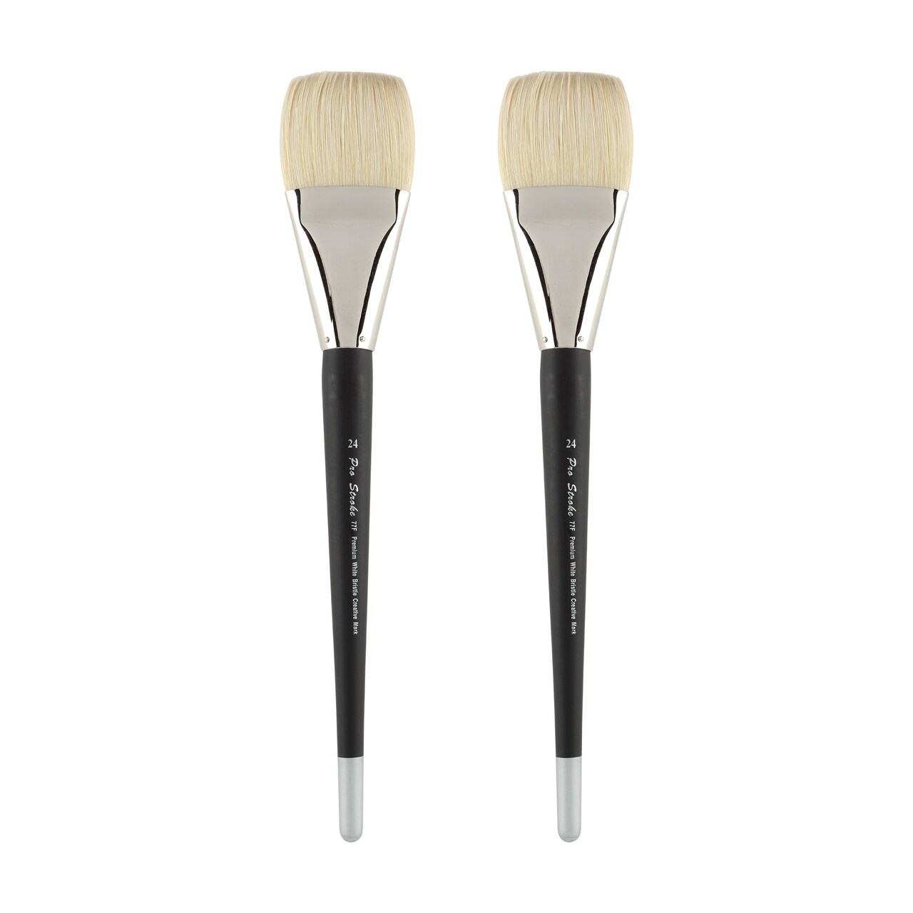 Creative Mark Pro Stroke Premium White Chungking Hog Bristle Artist Paint Brush - Flat - Natural Bristle Brush w/ Great Control Suitable for Oils, Watercolors, Acrylics, Alkyds, Caseins